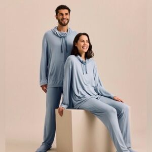 Emirates Lounge Pyjamas Pants Light Blue Size L/XL Bamboo Soft Comfy Lightweight